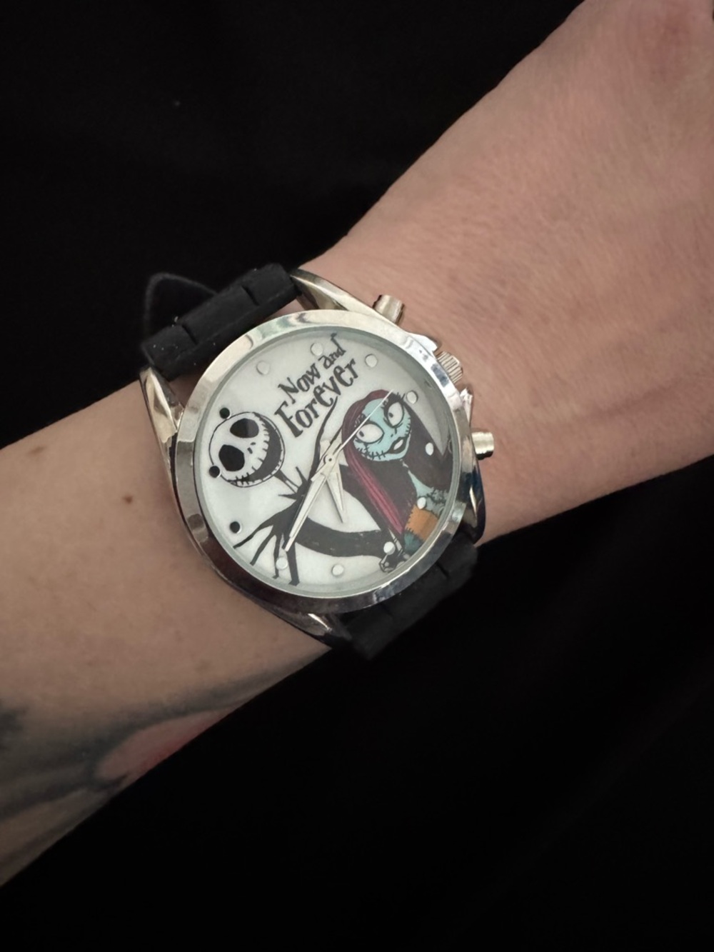 Disney The Nightmare Before Christmas Jack & Sally Black White Watch